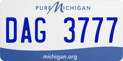 MI license plate DAG3777