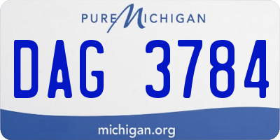 MI license plate DAG3784