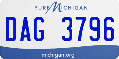 MI license plate DAG3796