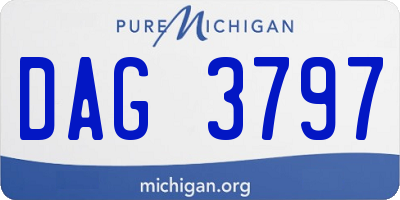 MI license plate DAG3797