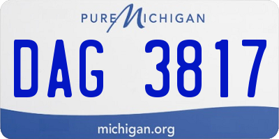 MI license plate DAG3817