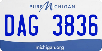 MI license plate DAG3836