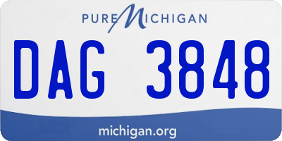 MI license plate DAG3848
