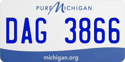 MI license plate DAG3866