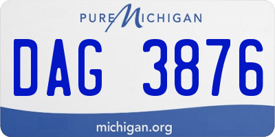 MI license plate DAG3876