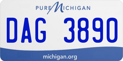 MI license plate DAG3890