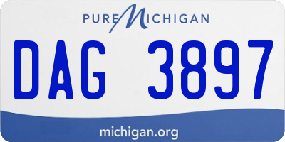 MI license plate DAG3897