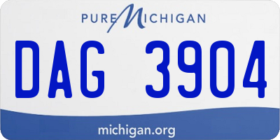MI license plate DAG3904