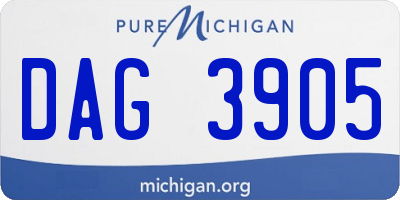 MI license plate DAG3905