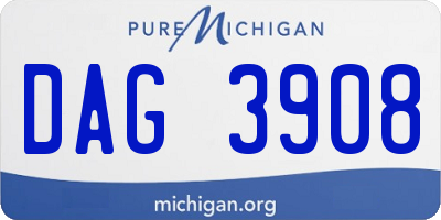 MI license plate DAG3908