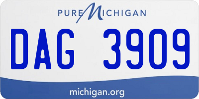 MI license plate DAG3909