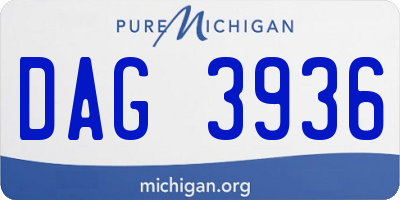 MI license plate DAG3936