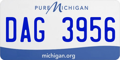 MI license plate DAG3956