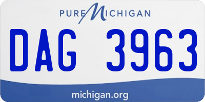 MI license plate DAG3963