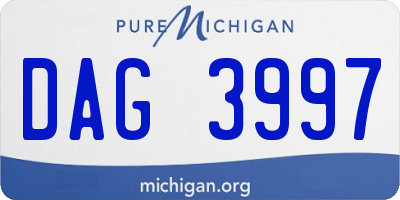 MI license plate DAG3997
