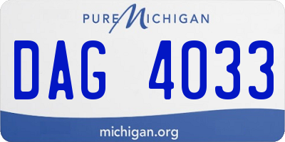 MI license plate DAG4033