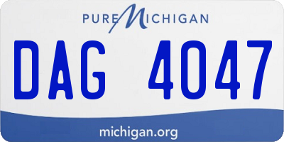 MI license plate DAG4047