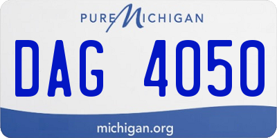 MI license plate DAG4050