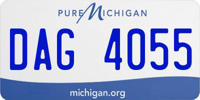 MI license plate DAG4055