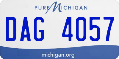 MI license plate DAG4057