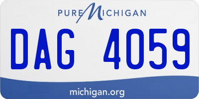 MI license plate DAG4059