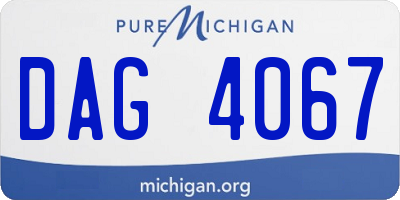 MI license plate DAG4067
