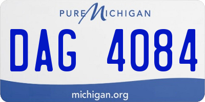 MI license plate DAG4084