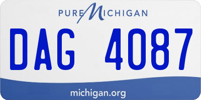 MI license plate DAG4087