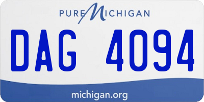 MI license plate DAG4094
