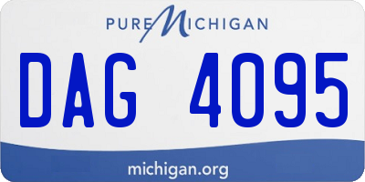 MI license plate DAG4095