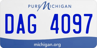 MI license plate DAG4097