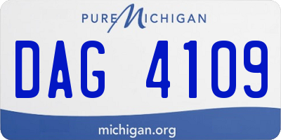 MI license plate DAG4109