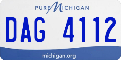 MI license plate DAG4112