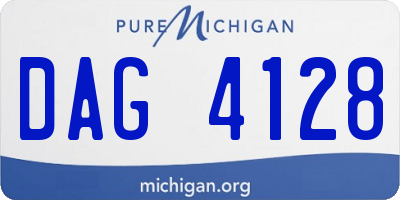 MI license plate DAG4128