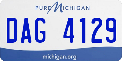MI license plate DAG4129