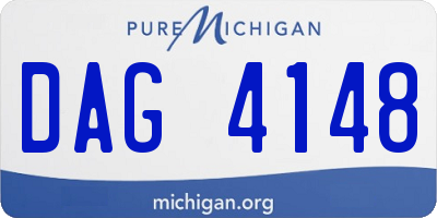 MI license plate DAG4148