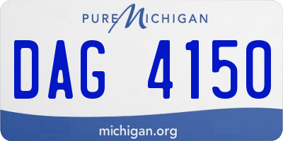 MI license plate DAG4150