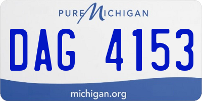 MI license plate DAG4153
