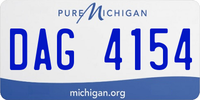 MI license plate DAG4154