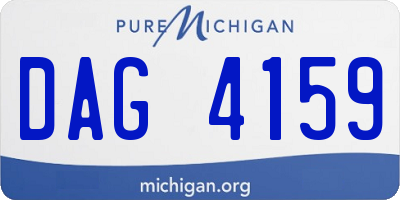 MI license plate DAG4159