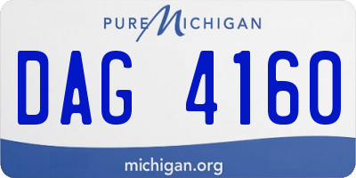 MI license plate DAG4160