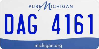 MI license plate DAG4161