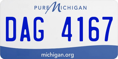 MI license plate DAG4167