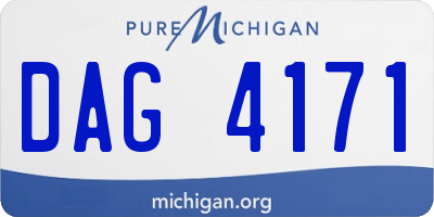 MI license plate DAG4171