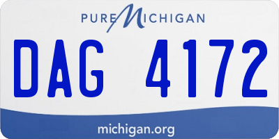 MI license plate DAG4172