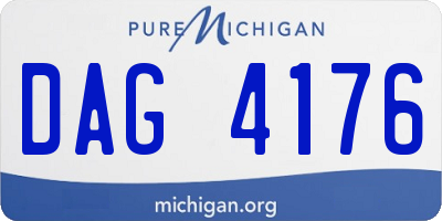 MI license plate DAG4176