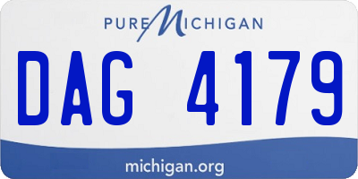 MI license plate DAG4179