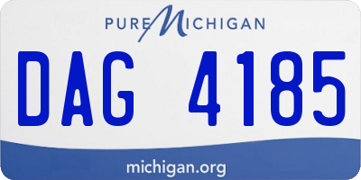 MI license plate DAG4185