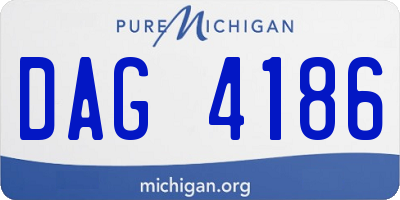 MI license plate DAG4186