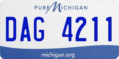 MI license plate DAG4211
